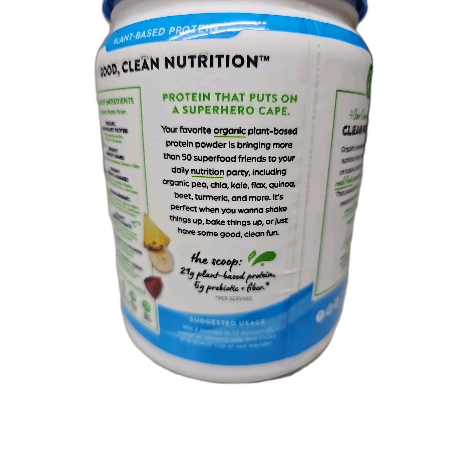LOT OF 2 orgain organic protein 50 superfoods 1.12 lbs expires 4/24