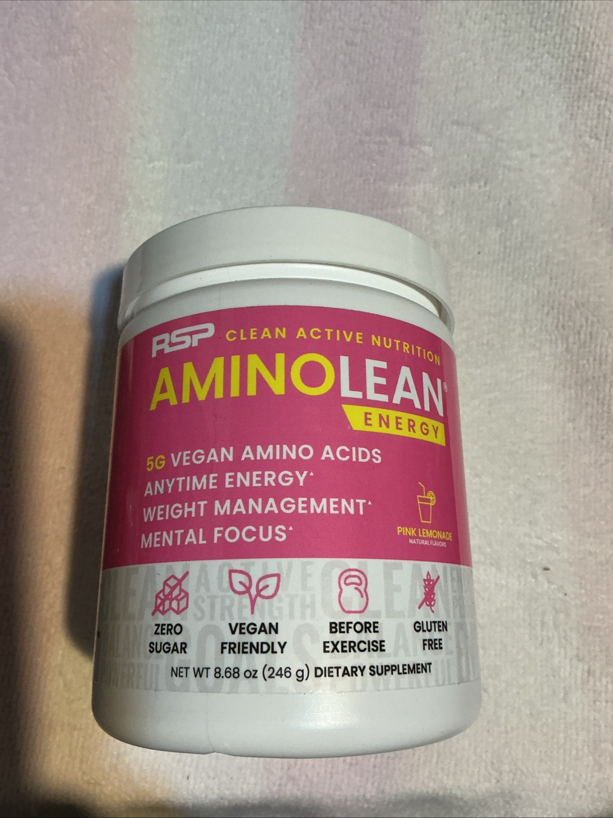 RSP Nutrition AminoLean Energy Weight Management Pink Lemonade 8.68oz