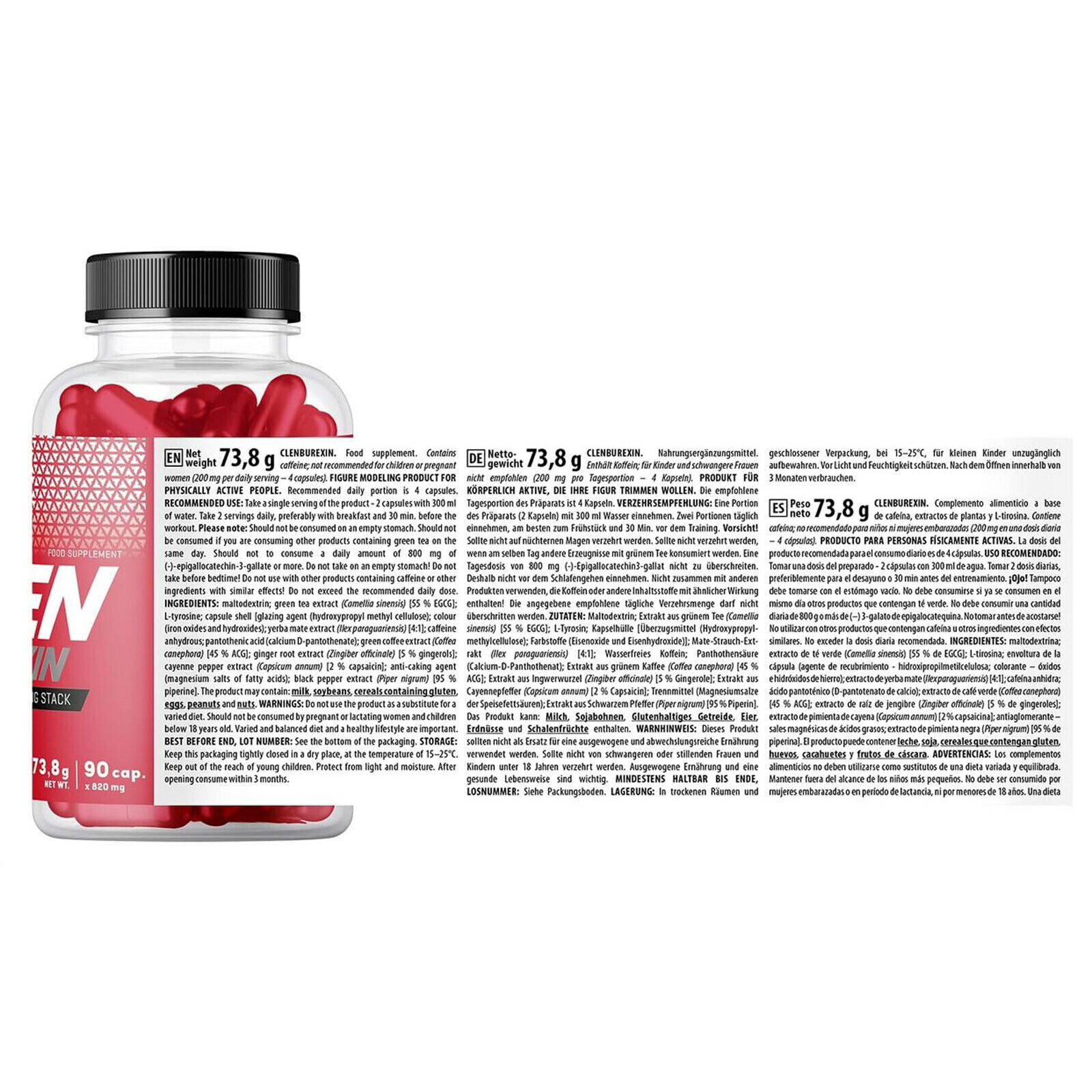 CLENBUREXIN – 90-270 Capsules – Fat Burner Fat Burning Weight Loss Phase Weight Loss