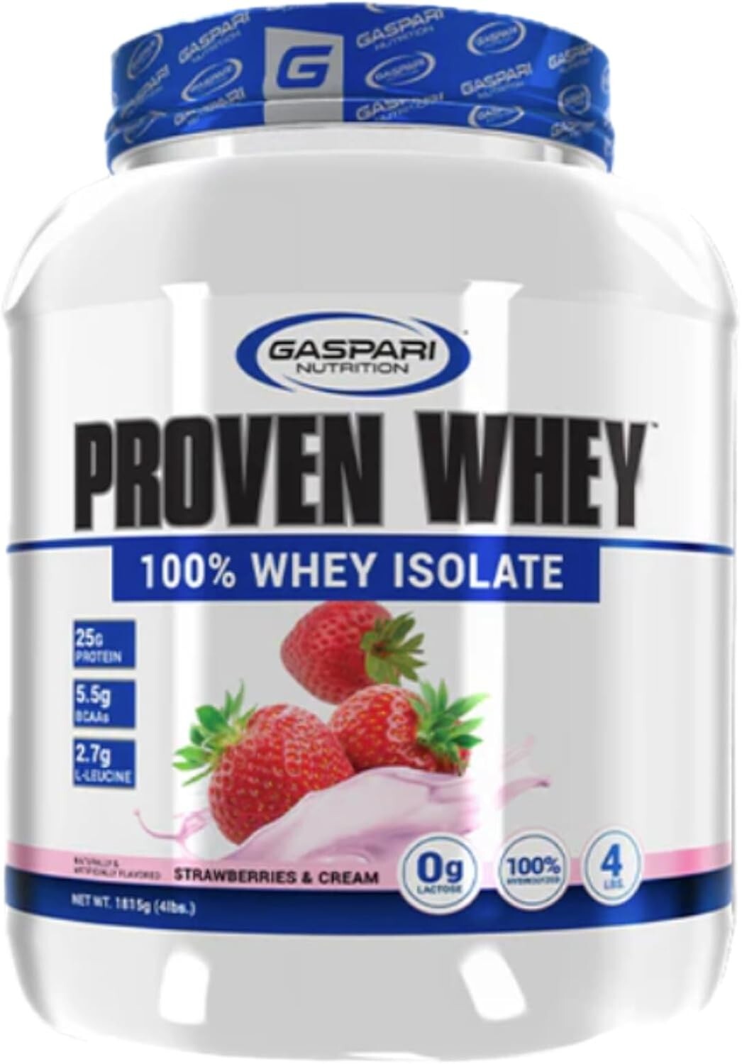 Gaspari Nutrition Proven Whey 100% Whey Isolate Protein 4LB Pick Flavor New
