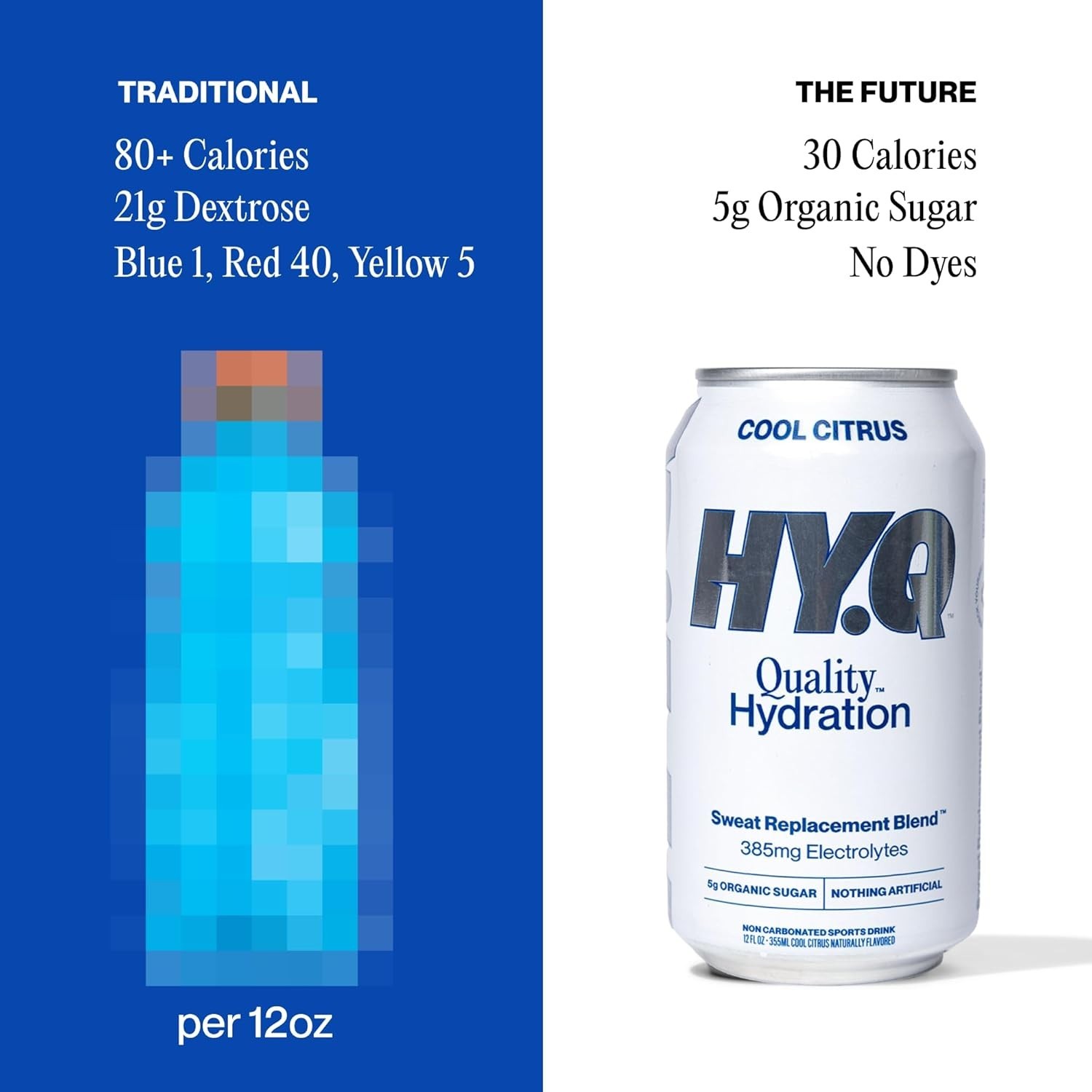 HY.Q Hydration Drink Cool Citrus 12oz 12 Pack Electrolyte Sports Beverage