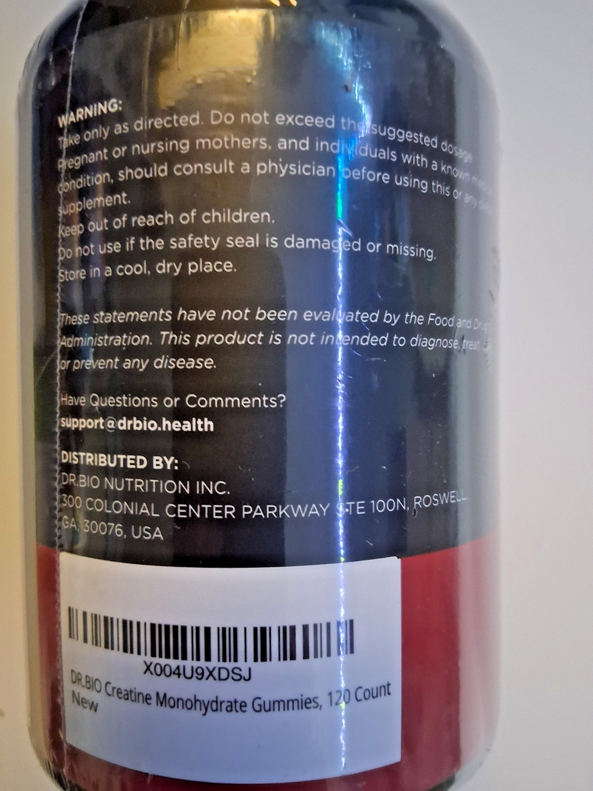 Creatine Monohydrate Gummies 120 Count Raspberry 5g Creatine Veggie Gummies