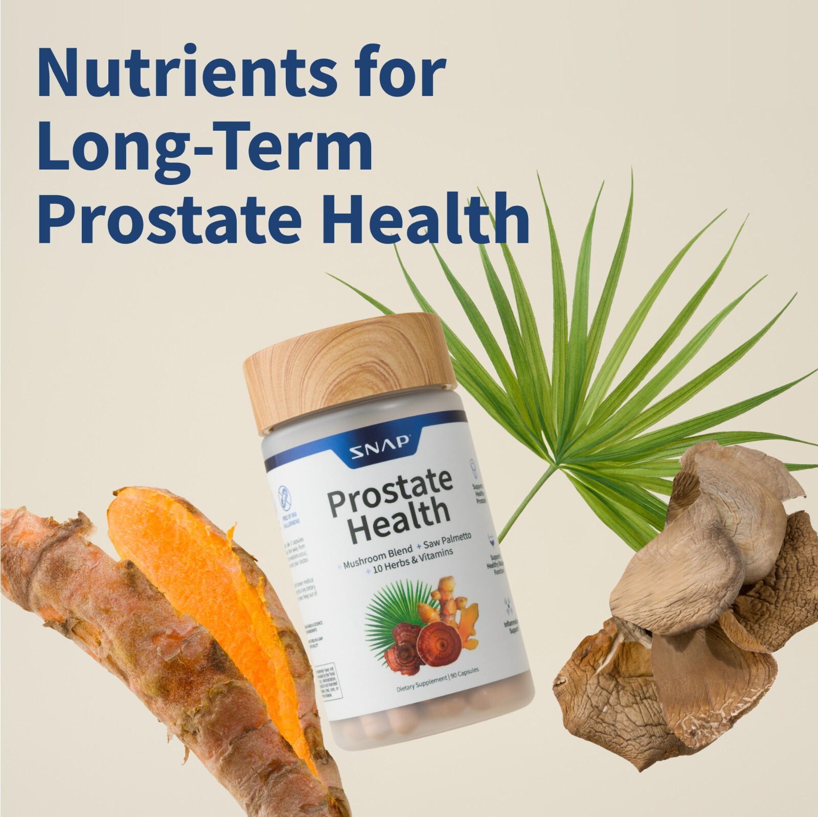 SNAP Prostate Wellness Nitric Oxide Booster Saw Palmetto L-Arginine/L-Citrulline