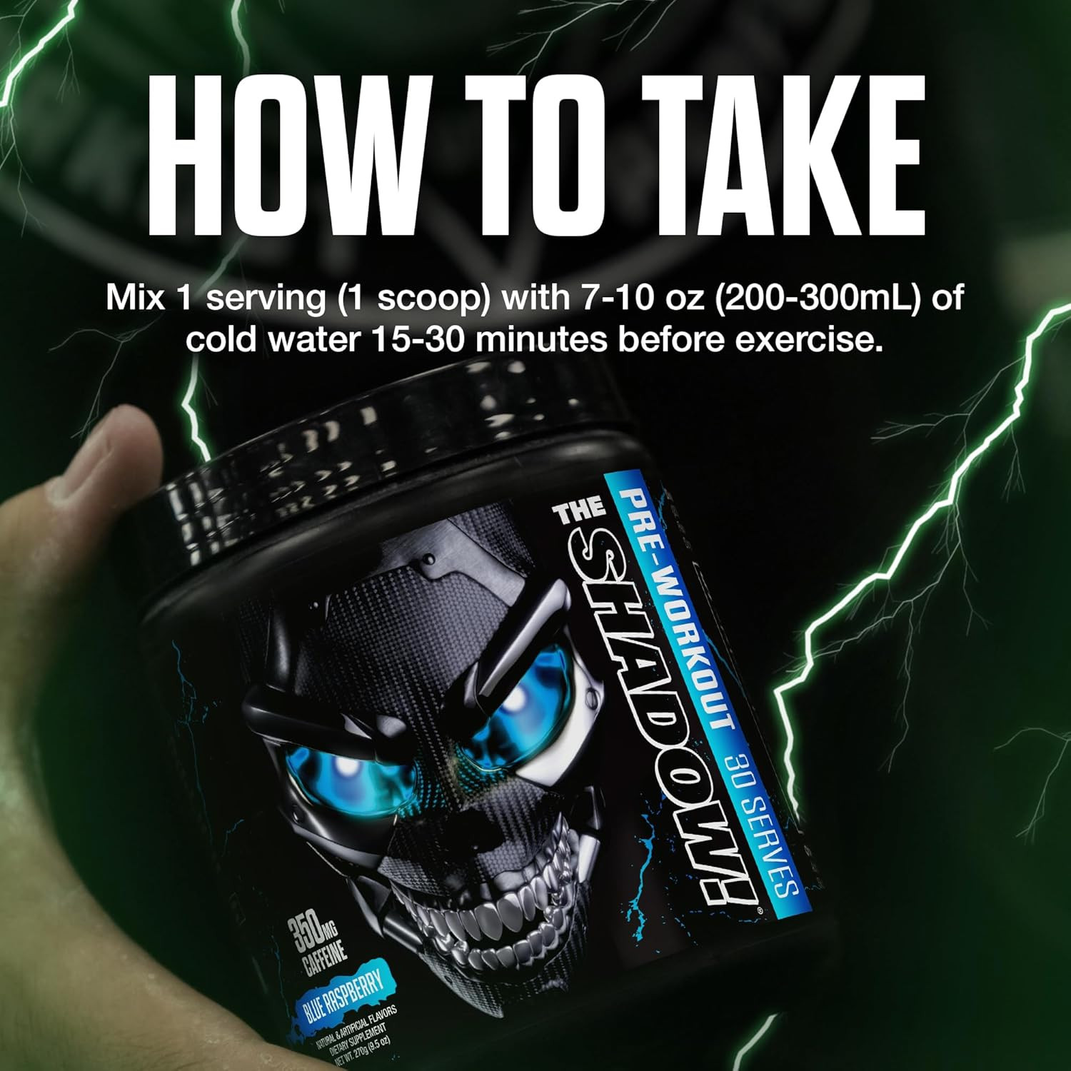 the Shadow! High Stim Preworkout – Pre Workout Powder for Men & Women, High Caff