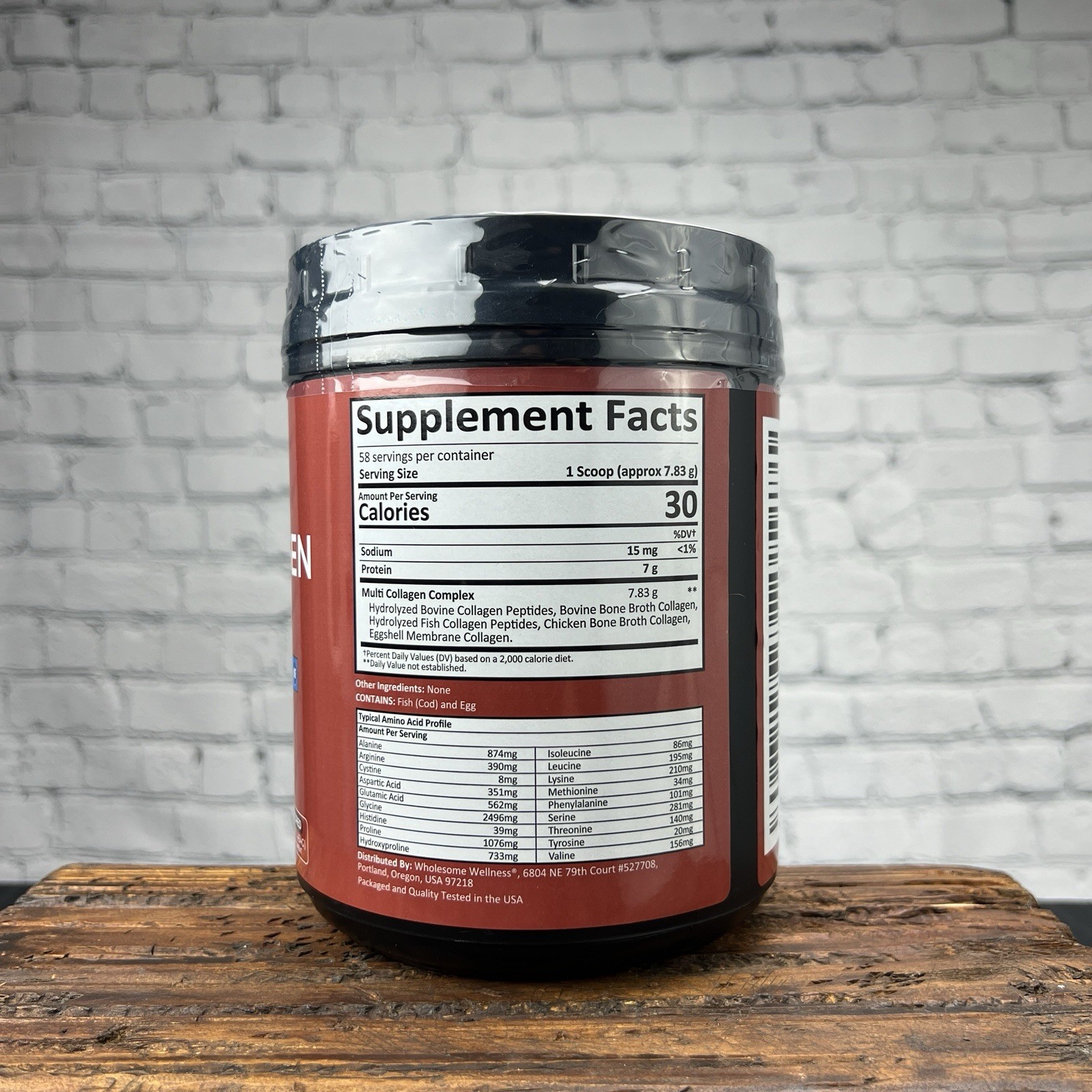 Wholesome Wellness Multi Collagen Protein Powder I II III V X Unflavored 16oz.