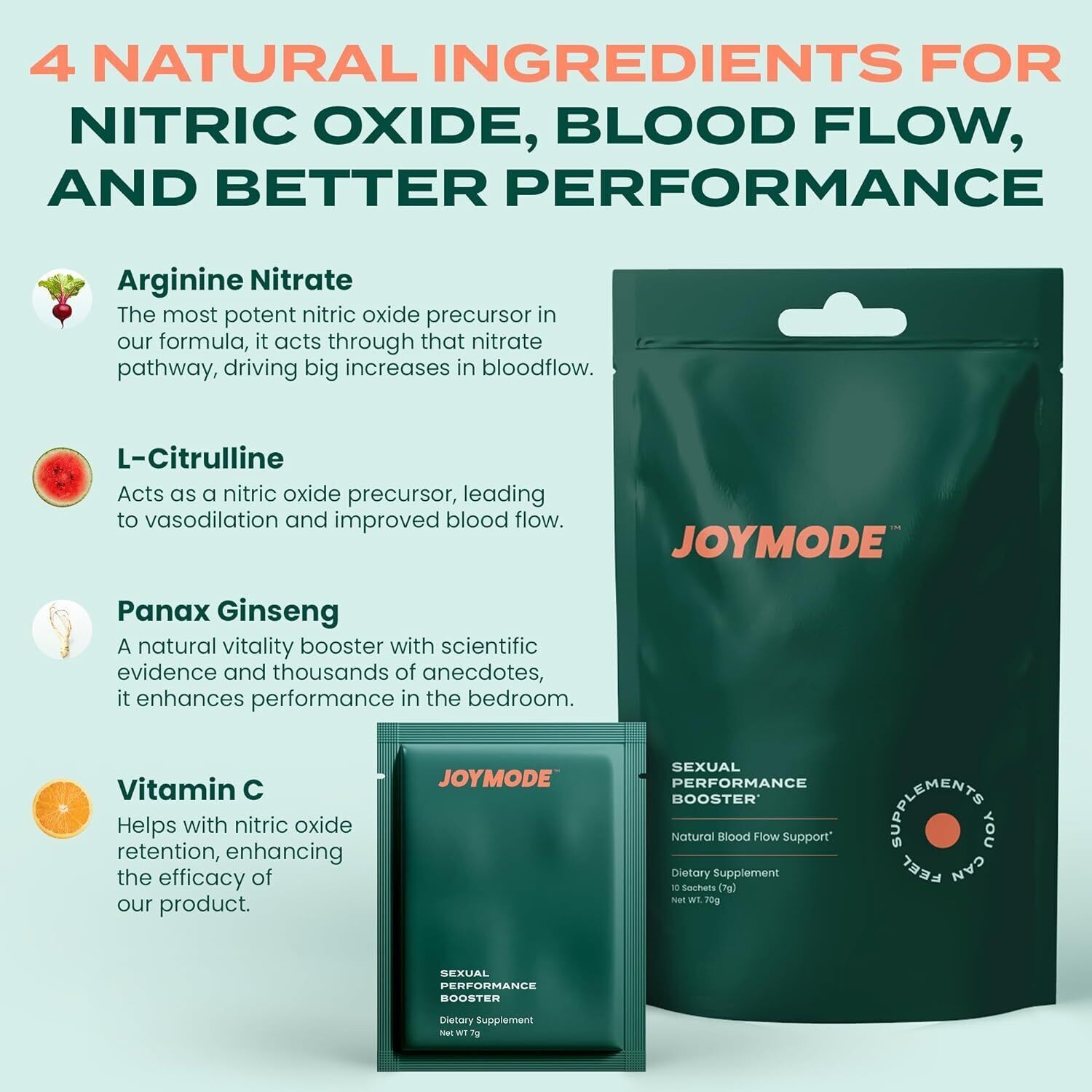 Performance Booster Supports Blood Flow Nitric Oxide Erection Quality Firmness
