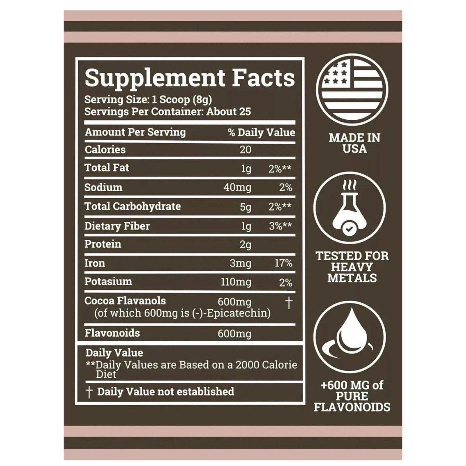 Black Suitable For Est Maximum Flavanol Cocoa Powder 200g Nutrition Booster Body