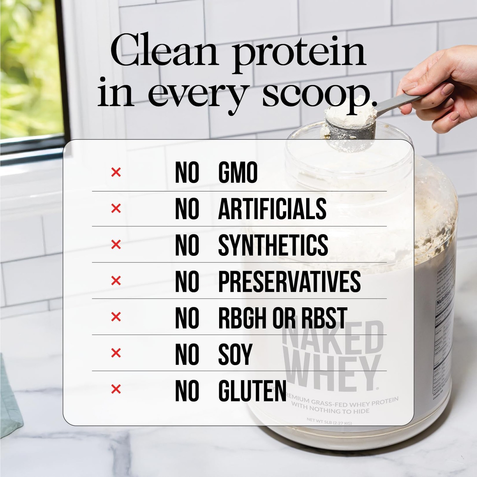 NAKED Vanilla Whey Protein 1Lb, Only 3 Ingredients, All 1 Pound (Pack of 1)