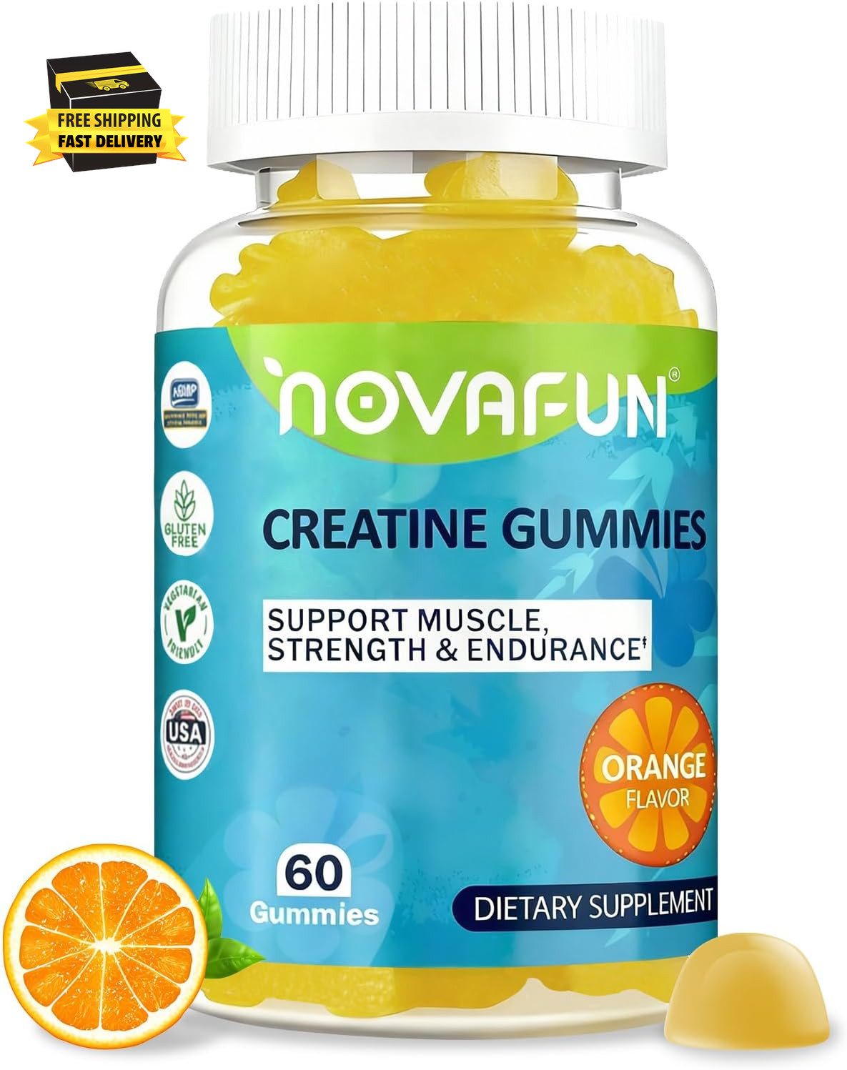Creatine Gummies 1500Mg for Workout Performance, 60 Count | Creatine Monohydrate