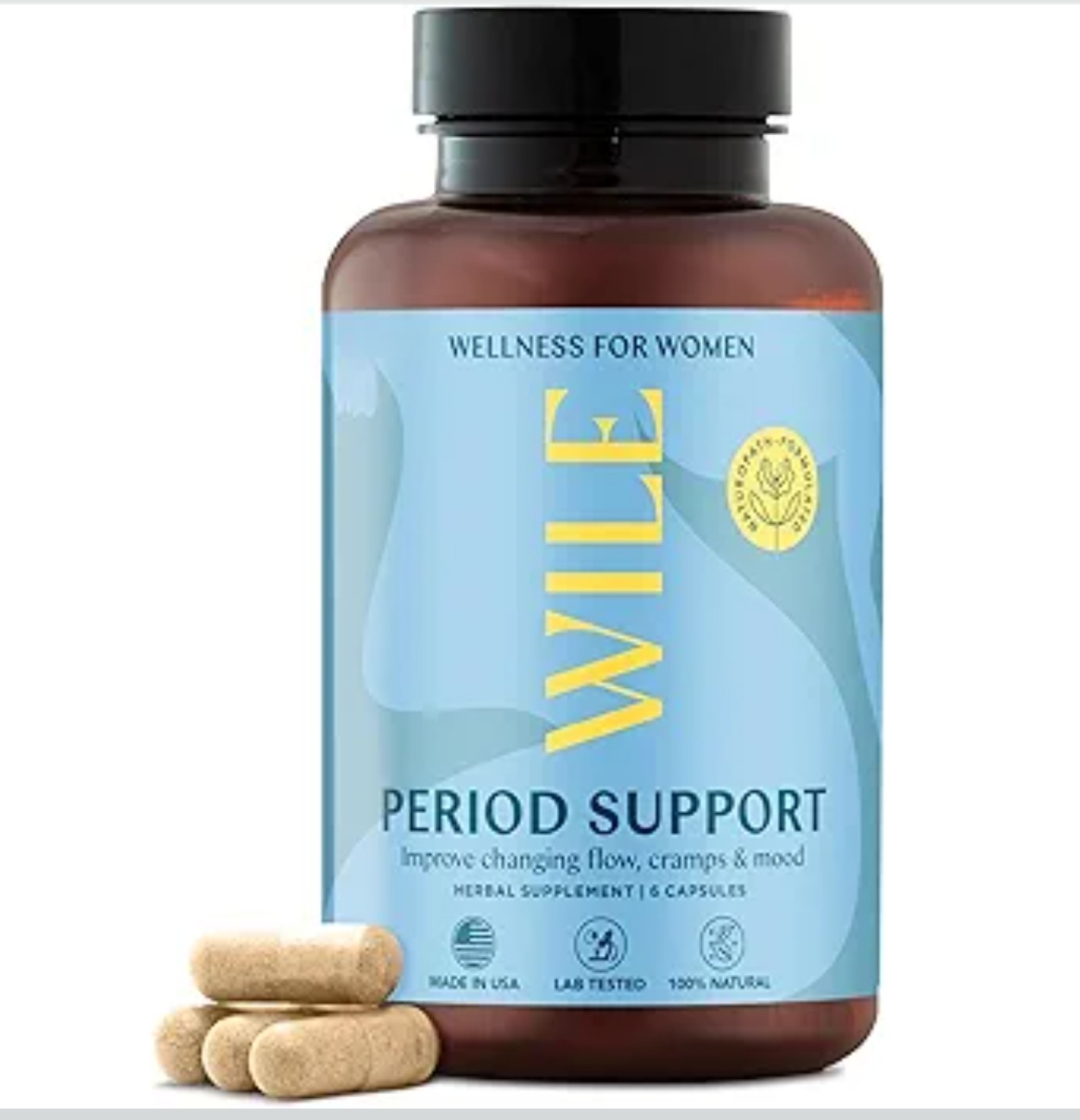 WILE 40 + PERIOD SUPPORT Flow, Cramps & Mood 60 Caps (30 Servings) BEST BY 08/26
