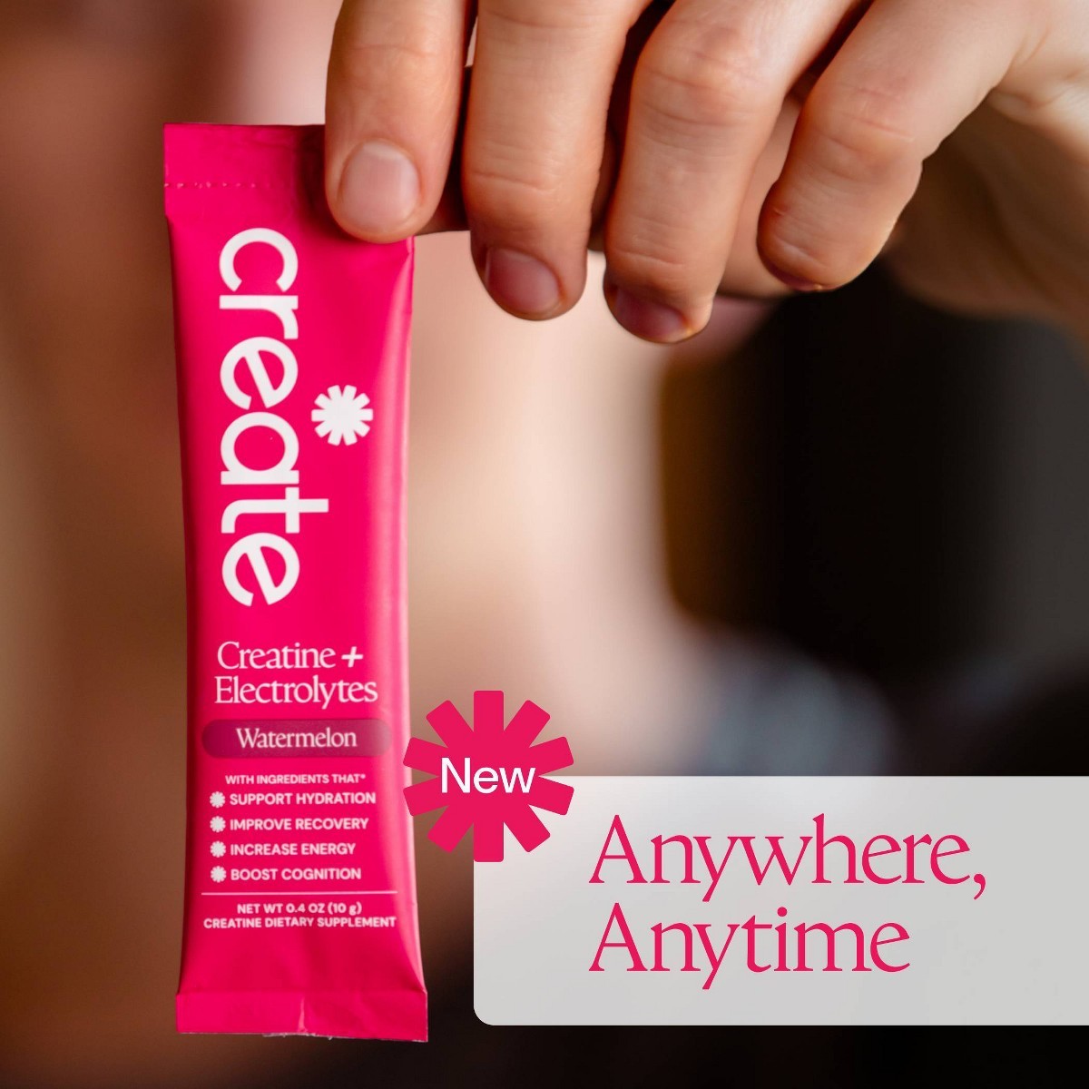 Create Wellness Creatine + Electrolytes Mix Monohydrate Stick Packs NSF 12ct