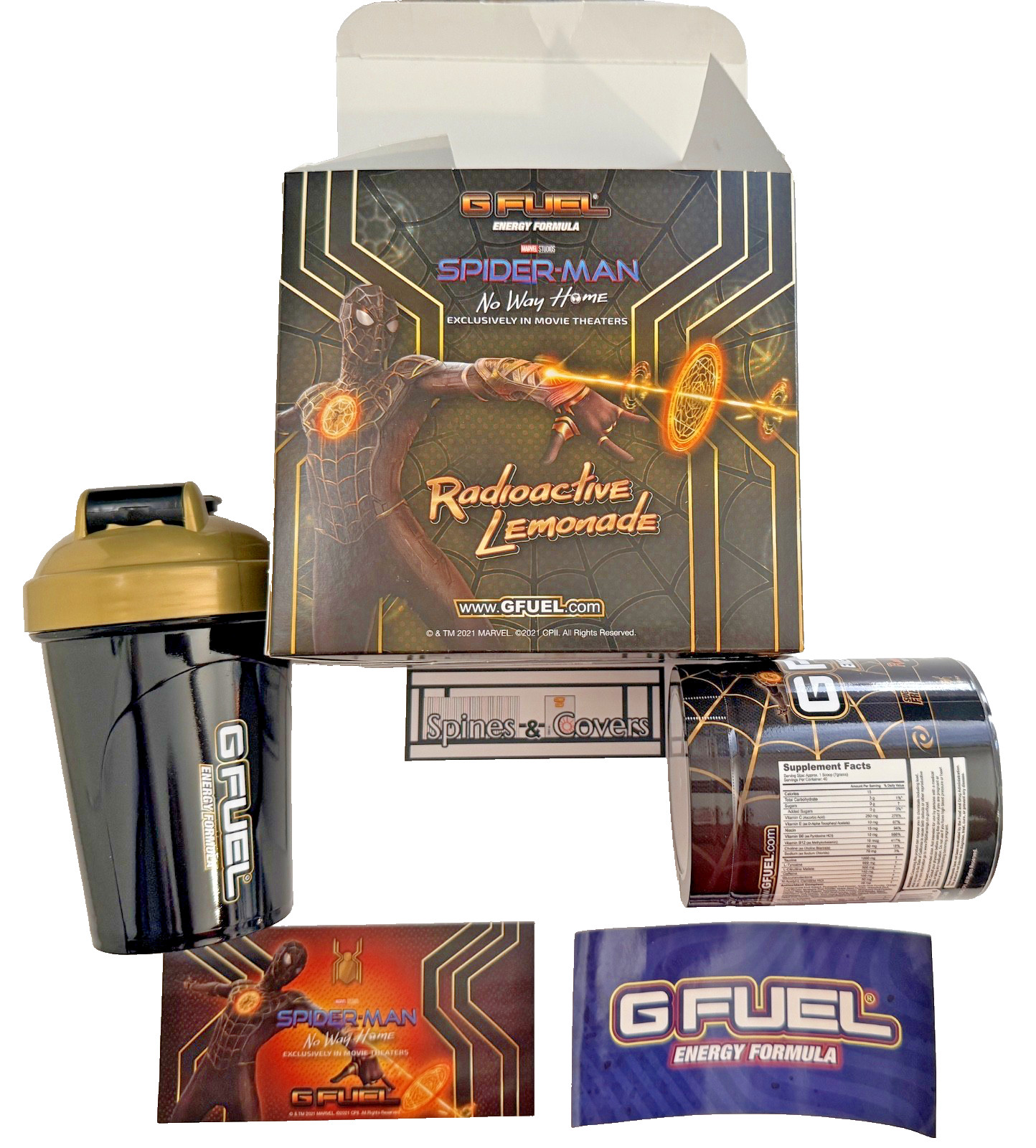Gfuel Spider-Man Radioactive lemonade black and yellow collectors box set