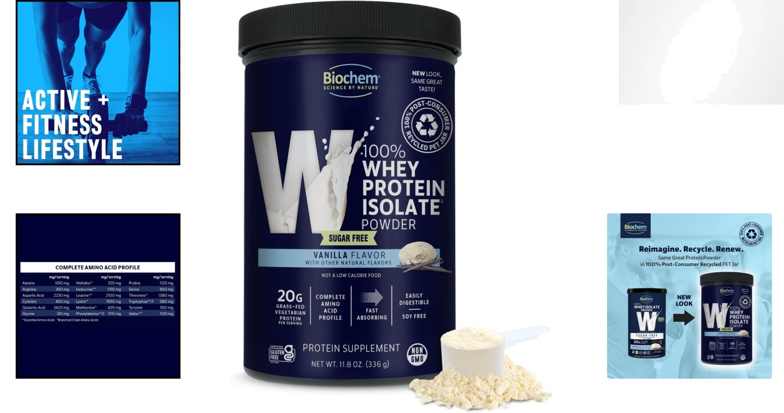 Keto Friendly 100% Whey Vanilla – 20g Protein, 11.8oz, Vegetarian & Gluten Free