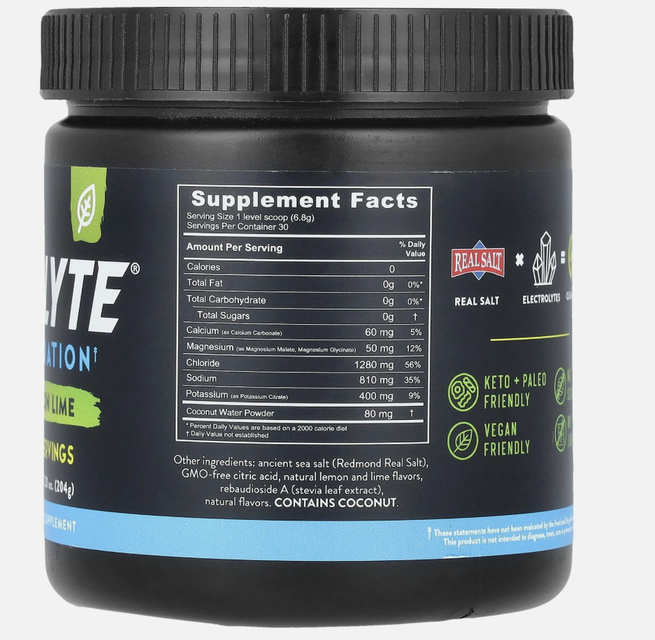 Re-Lyte® Hydration, Lemon Lime, 7.2 oz (204 g)