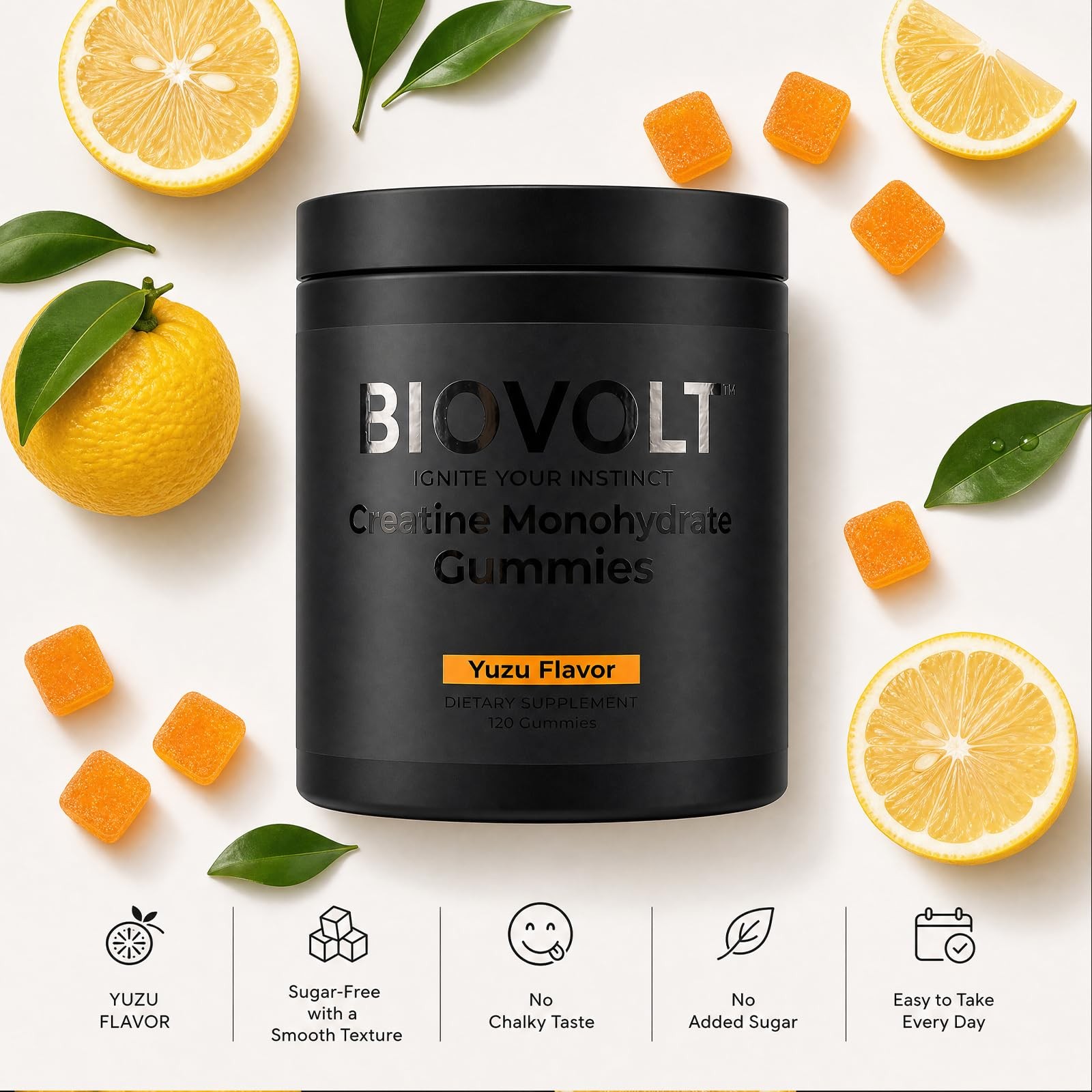 Creatine Monohydrate Gummies 5000mg for Men & Women – Sugar Free Pre Workout …