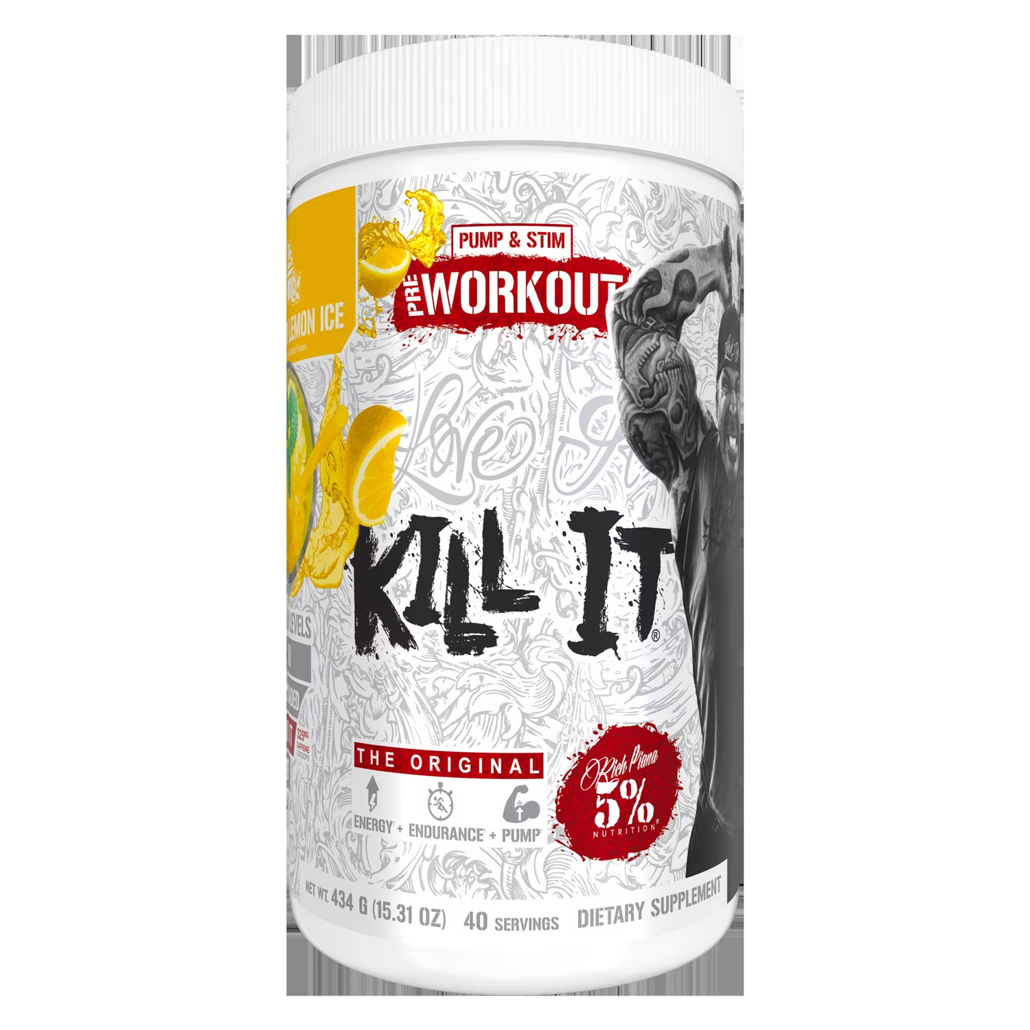 Rich Piana Kill It Pre-Workout Powder Supplement with Creatine & Caffeine for Pu