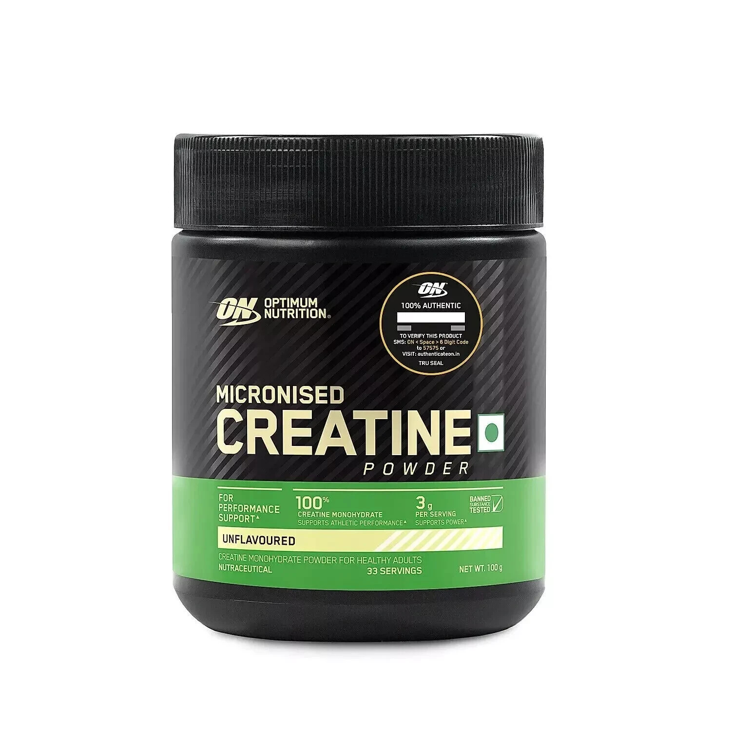 Optimum Nutrition (ON) Micronized Creatine Powder 33 Serves, Unflavoured 100gm