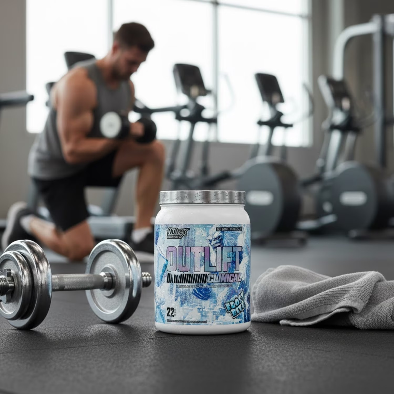 Outlift Clinically Dosed Pre Workout Powder with Creatine, 8G Citrulline, BCAA –