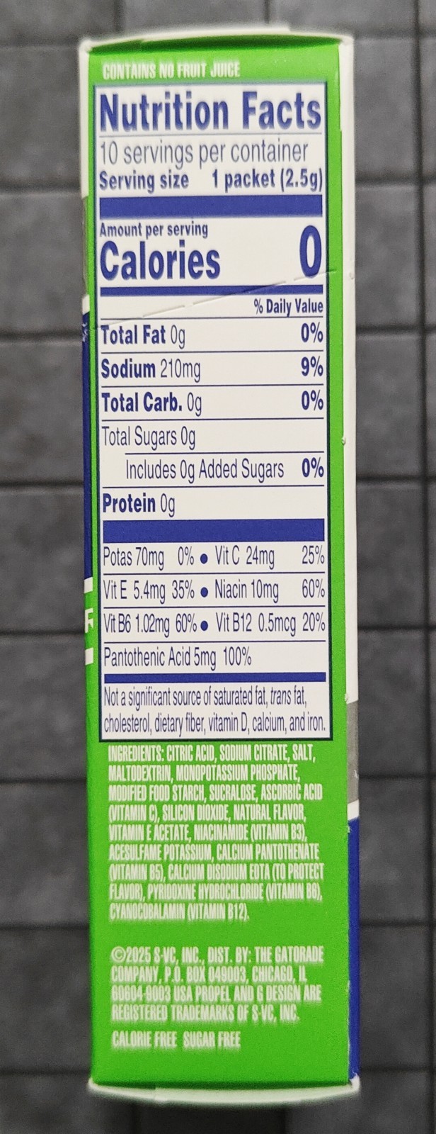 3-Pack Gatorade Propel – Kiwi Strawberry Powder Drink Mix – 0 Sugar – 30 Packets