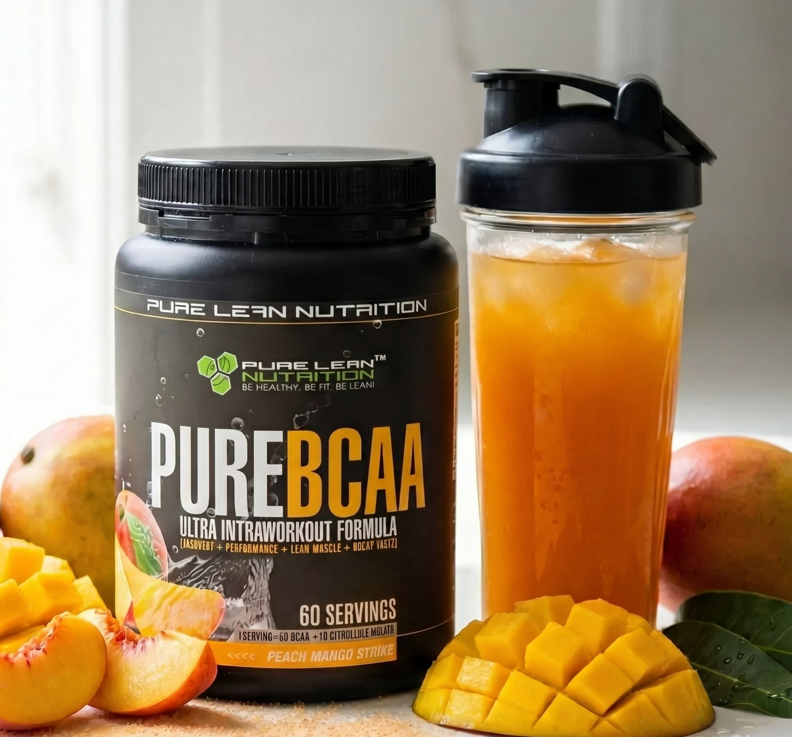 420g Pure BCAA Intra Workout 60 Serves Branch Chain Amino Acids Recovery in Peac