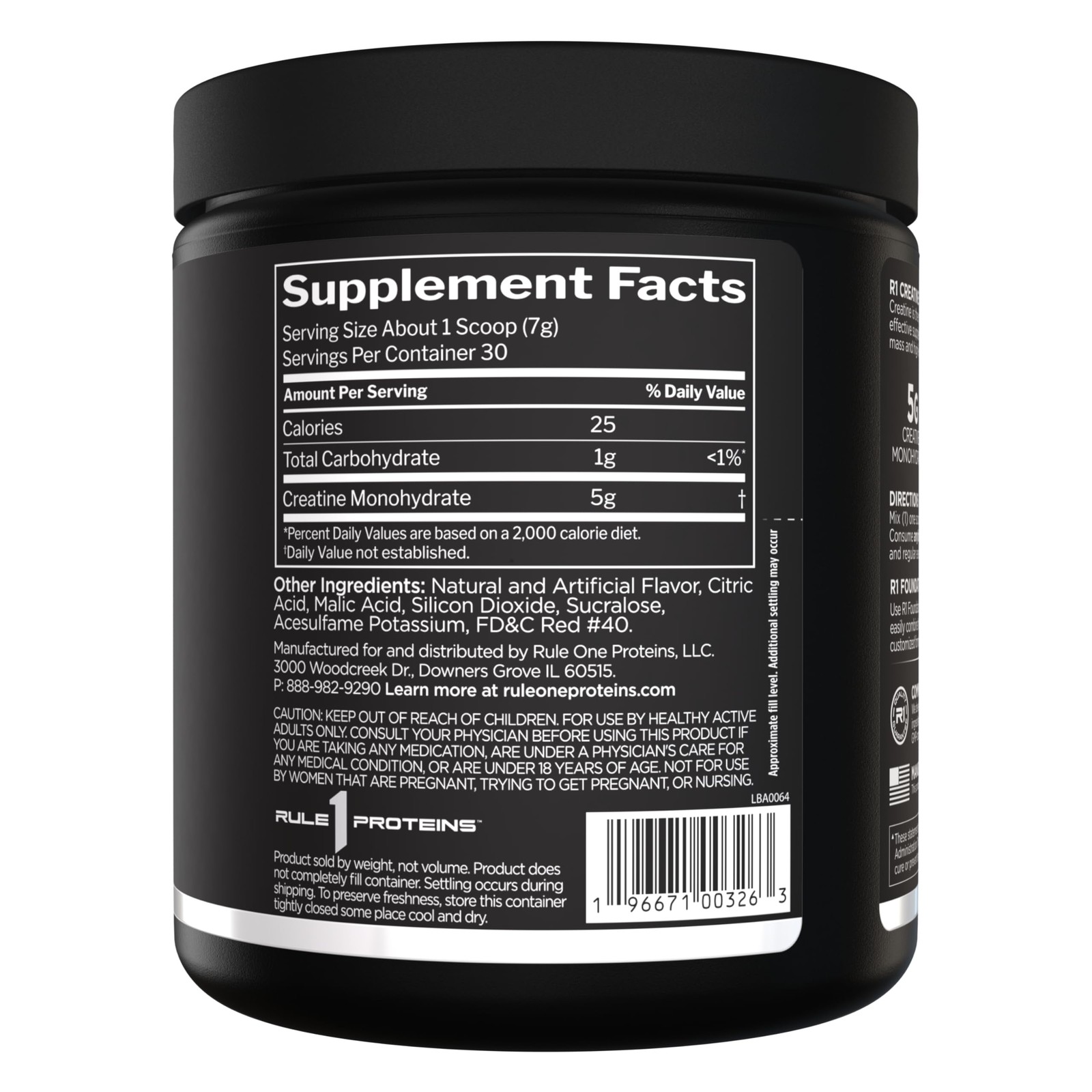 Rule 1 Proteins Fruit Punch 30 Servings Creatine