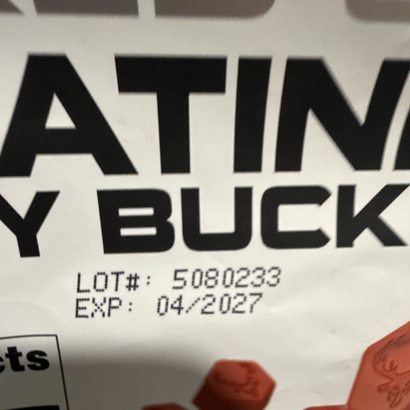 Bucked Up Creatine Monohydrate Gummies 5g 20 Servings Melon Madness Exp 04/2027