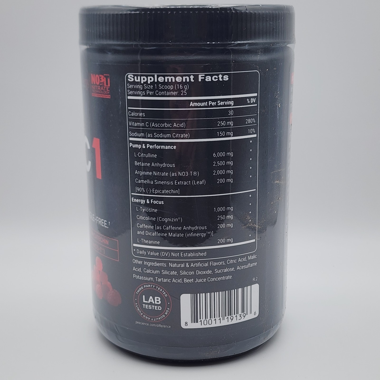 PEScience Prolific-1 Pre Workout Powder Tingle-Free – Red Razz Candy 14.1 oz