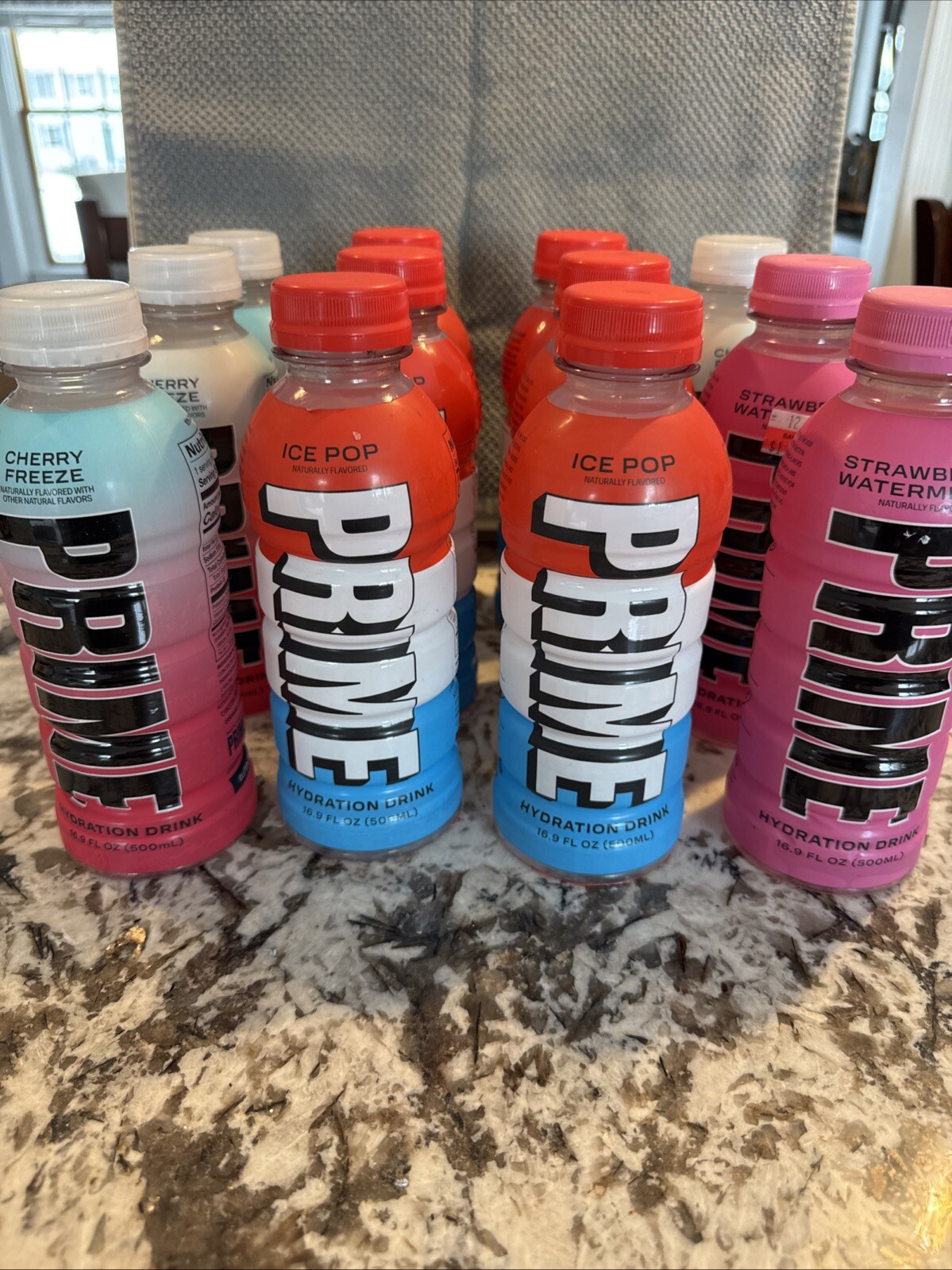 12 PRIME HYDRATION DRINK – 6 ” ICE POP 4 Cherry Freeze 2 Strawberry Watermel”
