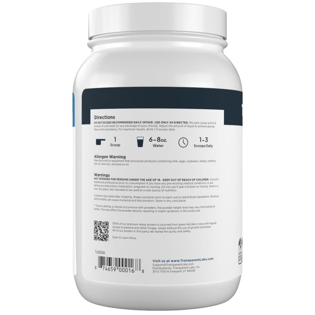 Grass-Fed Whey Protein Isolate – Naturally Flavored, Gluten Free Grassfed Whe…