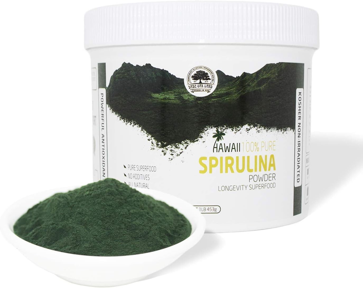Spirulina Powder 16 Ounce ,Substitute protein powder, 100% Vegetarian, 1LB