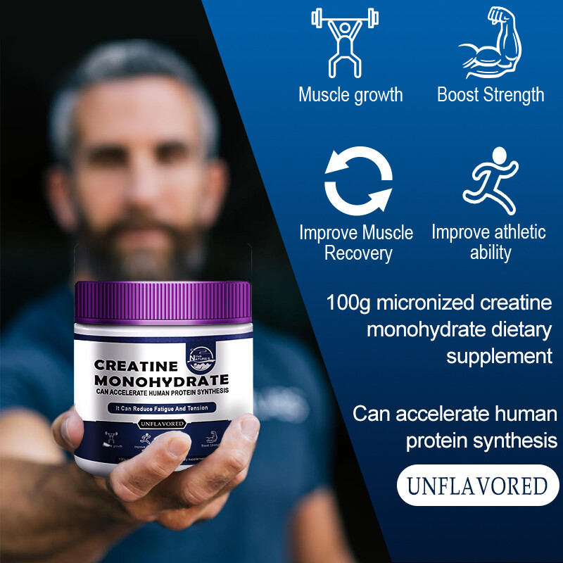 Creatine Monohydrate Powder Muscle gain (Micronized) 5g per serv 100g Unflavored
