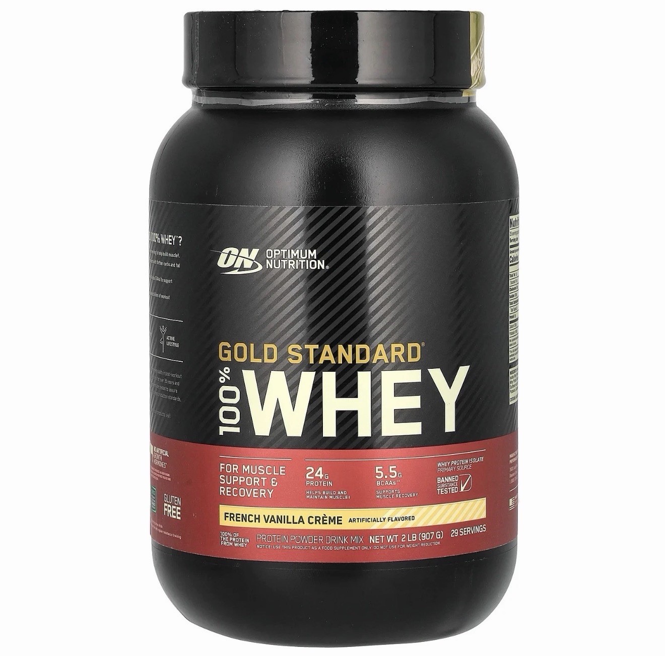 Gold Standard® 100% Whey Protein, French Vanilla Creme, 2 lb (907 g)