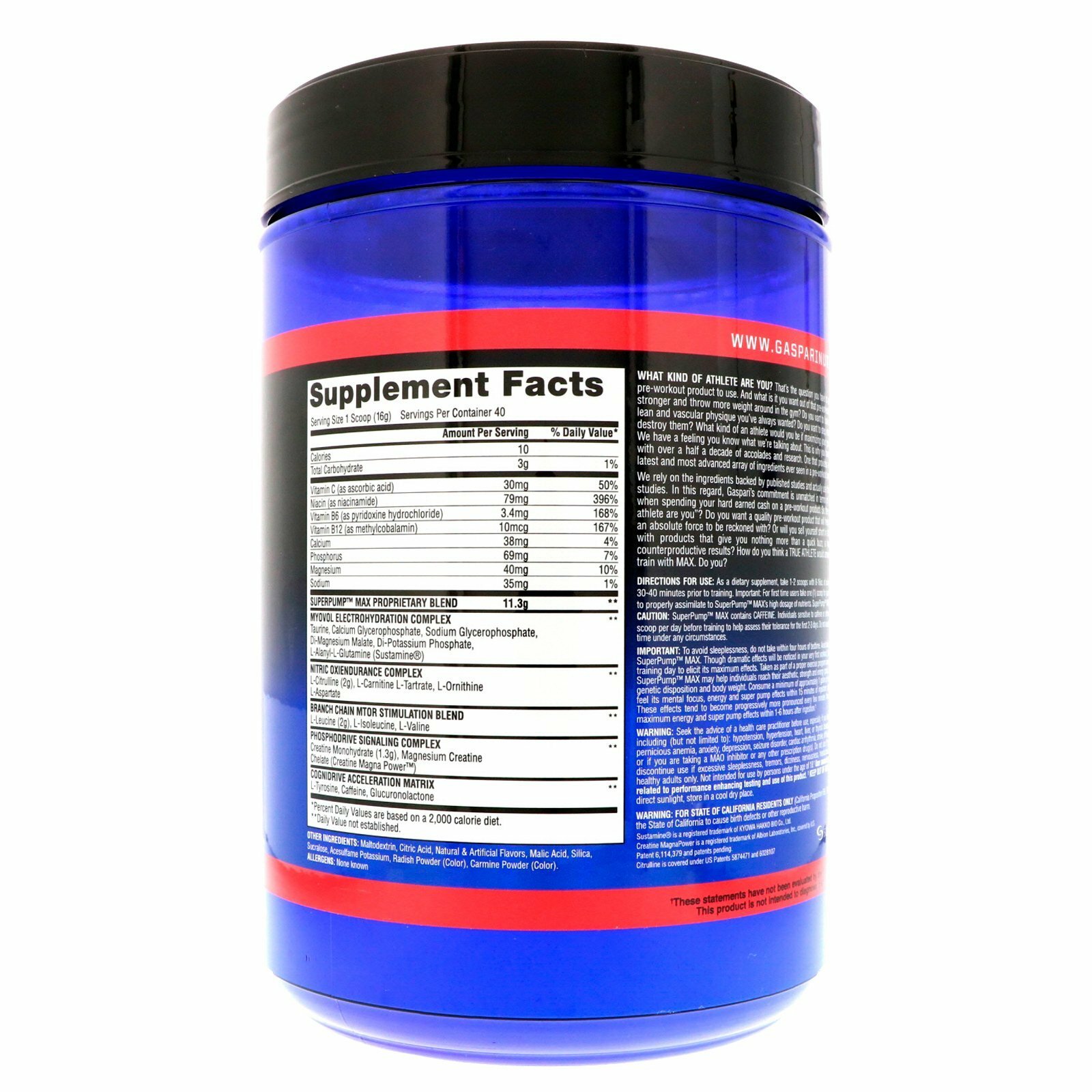 NEW Gaspari Nutrition, SuperPump Max, Watermelon, 1.41 lbs (640 g)