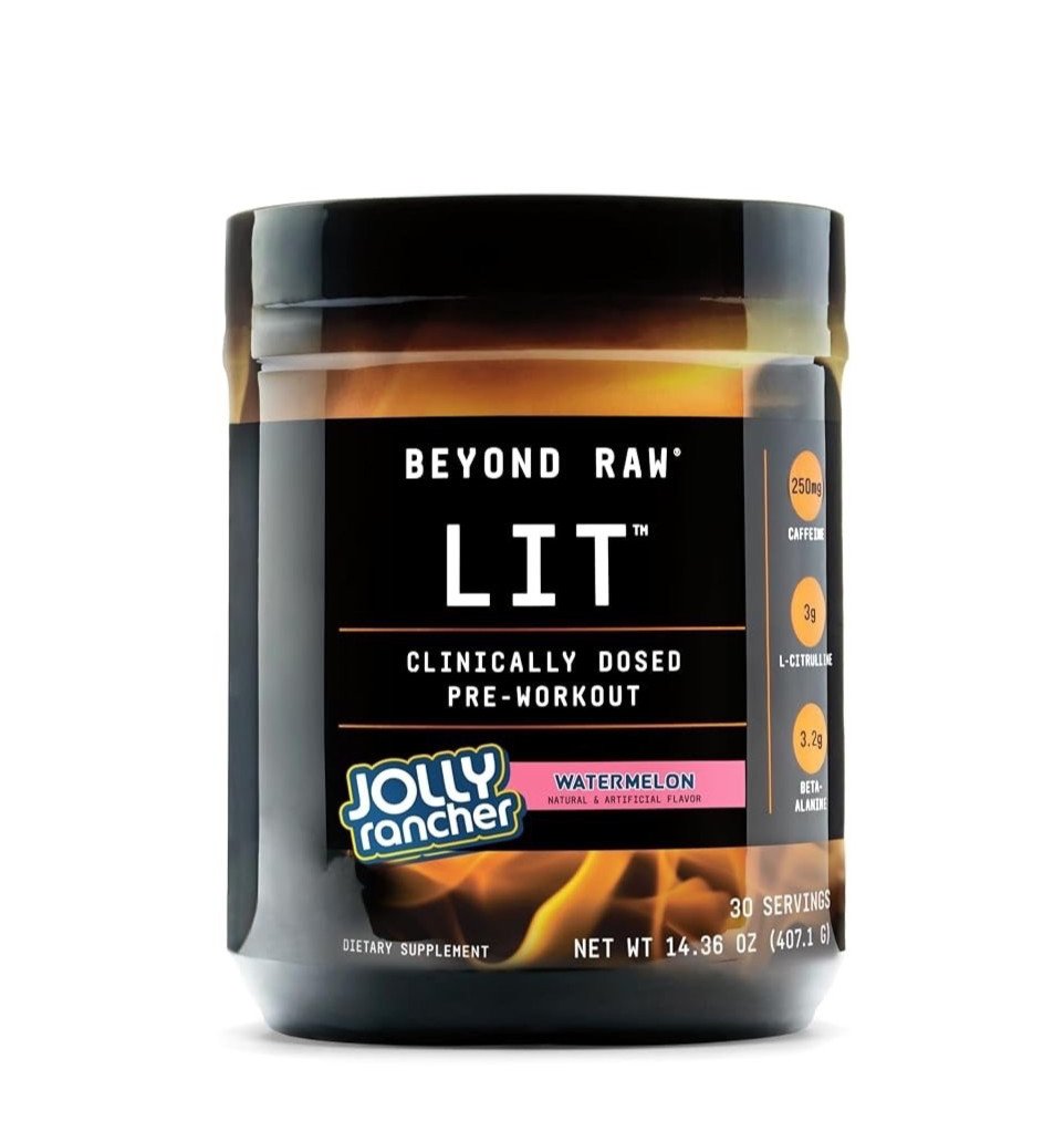 Beyond Raw LIT Pre-Workout Powder Watermelon 30 Servings 14.39 oz ex 07/27