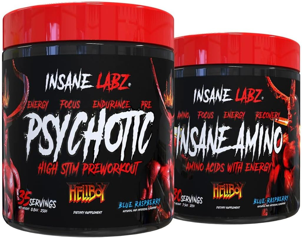 Hellboy Bundle, Psychotic Hellboy Pre Workout and Insane Amino BCAA, Increase…