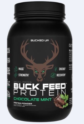 Bucked Up Buck Feed Original Protein Powder Choc Mint 30 Servings