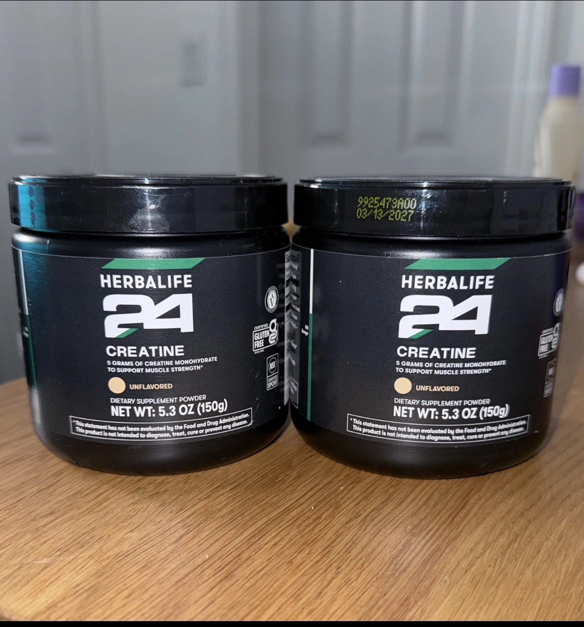 (2) Herbalife Creatine Monohydrate 5.3oz Unflavored to Support Muscle Ex 2/27