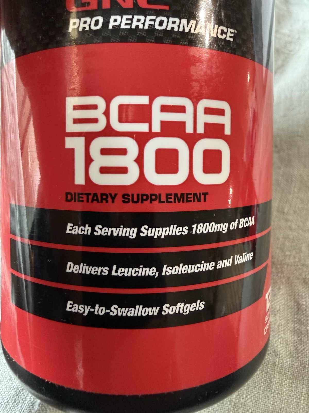 3 x GNC Pro Performance BCAA 1800 ~ Recover Faster ~ 120 Soft Gels each 11/2026
