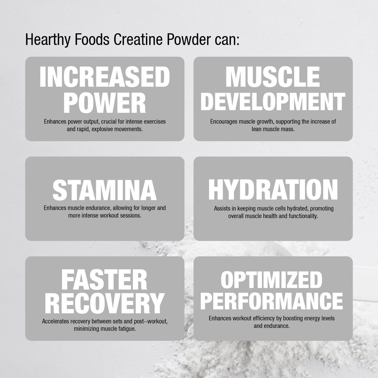 HEARTHY FOODS Creatine Monohydrate Micronized Powder 500G – 100 17.6 Ounce