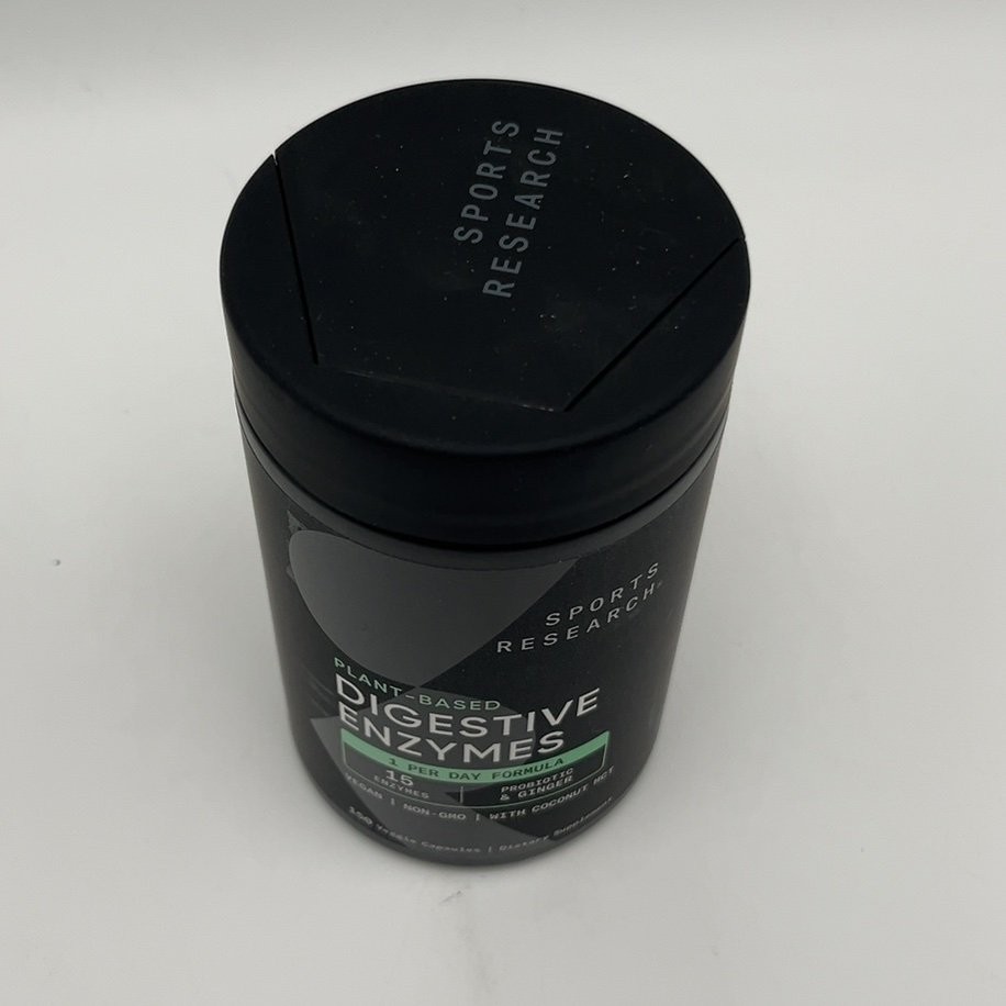Sports Research Plant Based Digestive Enzymes 150 Capsules Enzyme Supplement