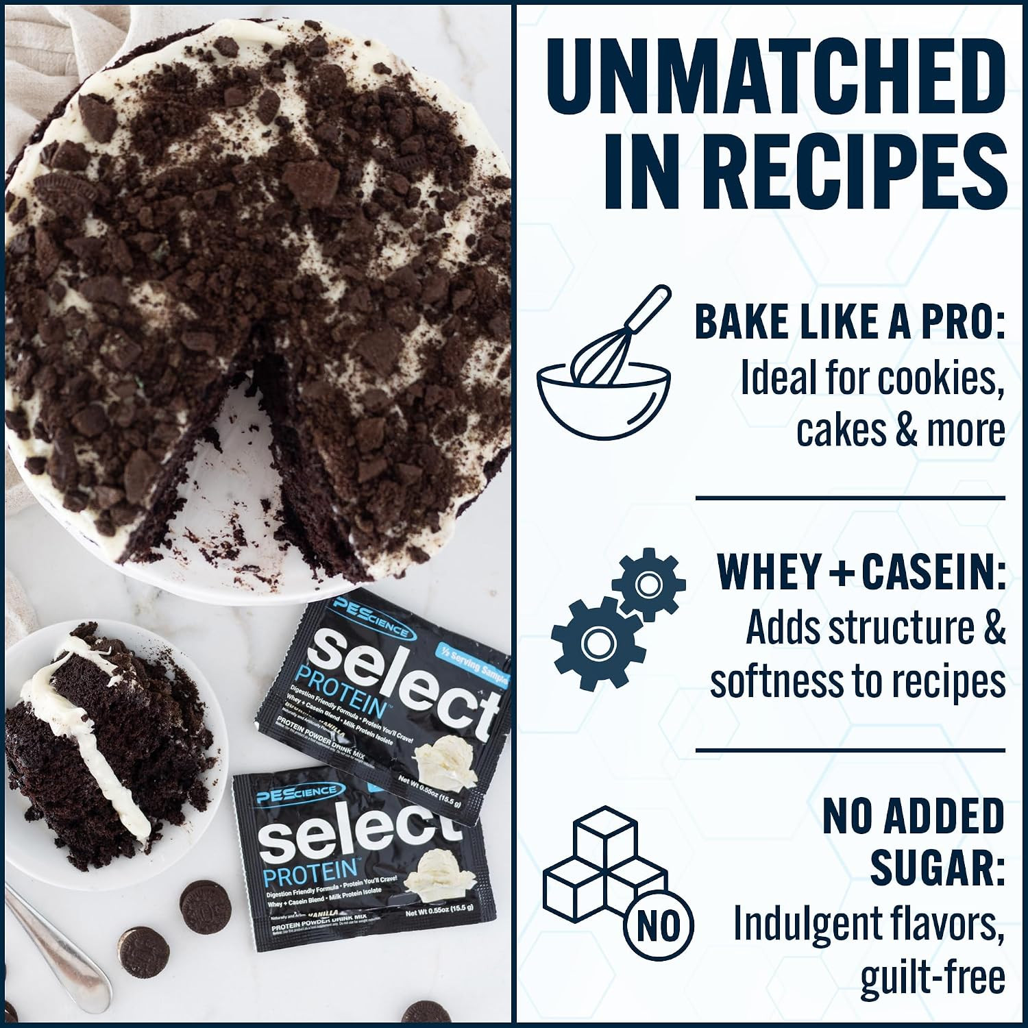 Select Protein Powder, Whey and Casein Blend, Lean Protein Powder