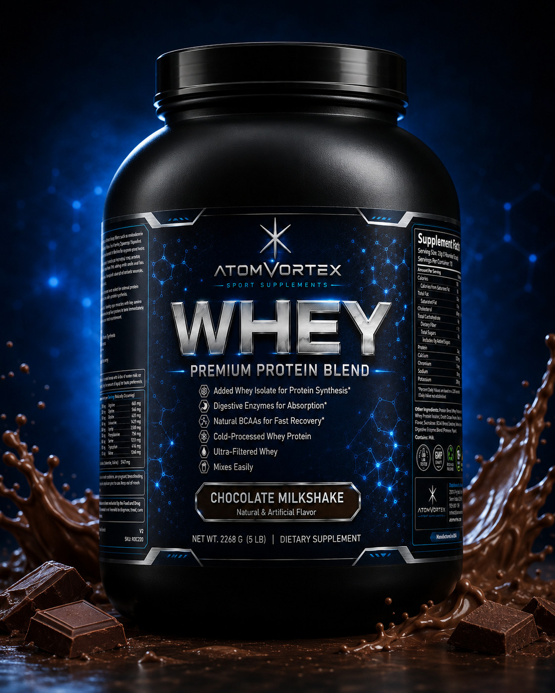 Atom Vortex Advance 5lb Whey Chocolate Milkshake