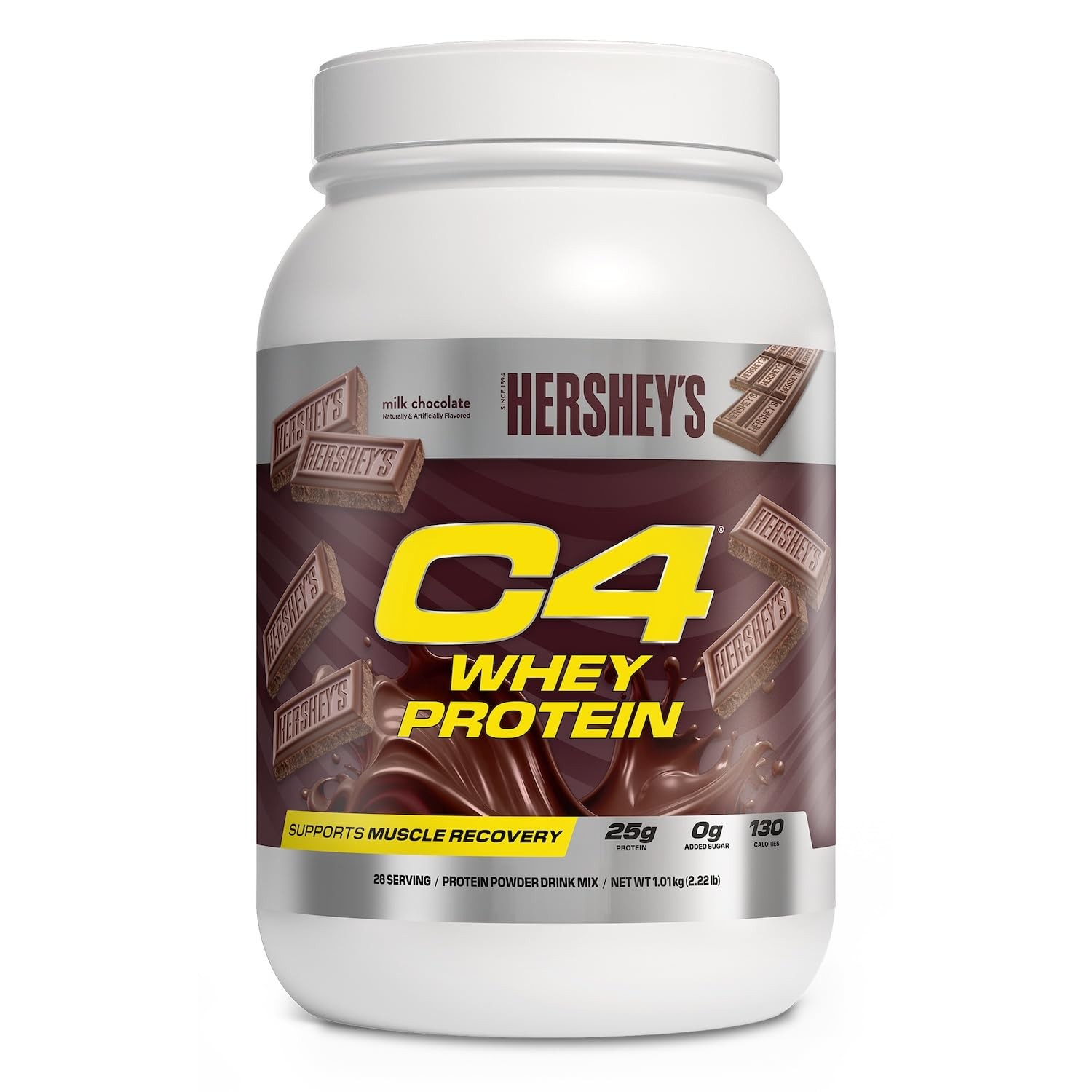 C4 Whey Protein Powder, Hershey’s Chocolate 2.23 Pound (Pack of 1), No Color