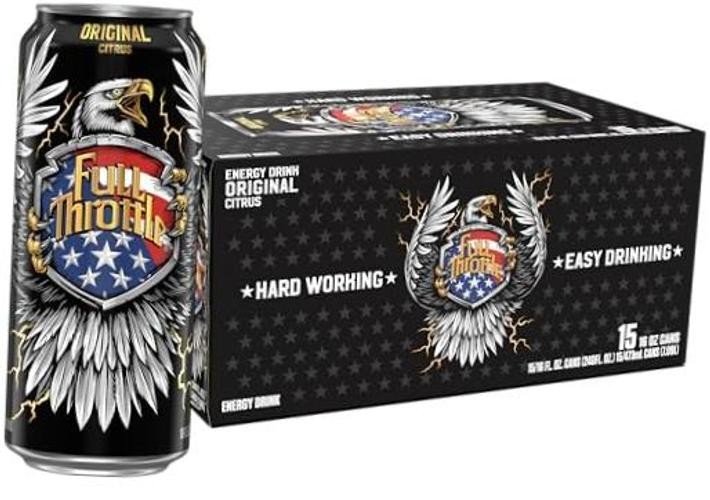 Citrus: Hard-Working Energy Drink. 16 Fl oz | Pack of 15