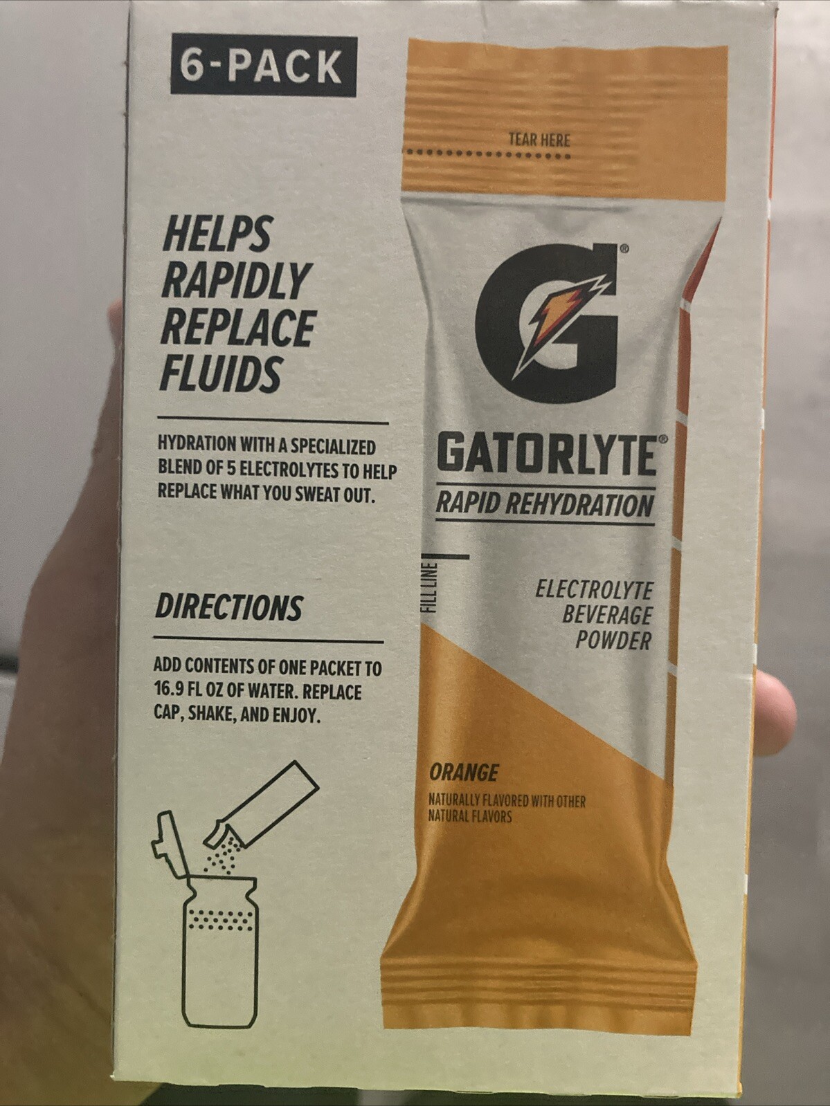 3 Boxes Orange Gatorlyte Rapid Rehydration Electrolyte Powder 6-Packs