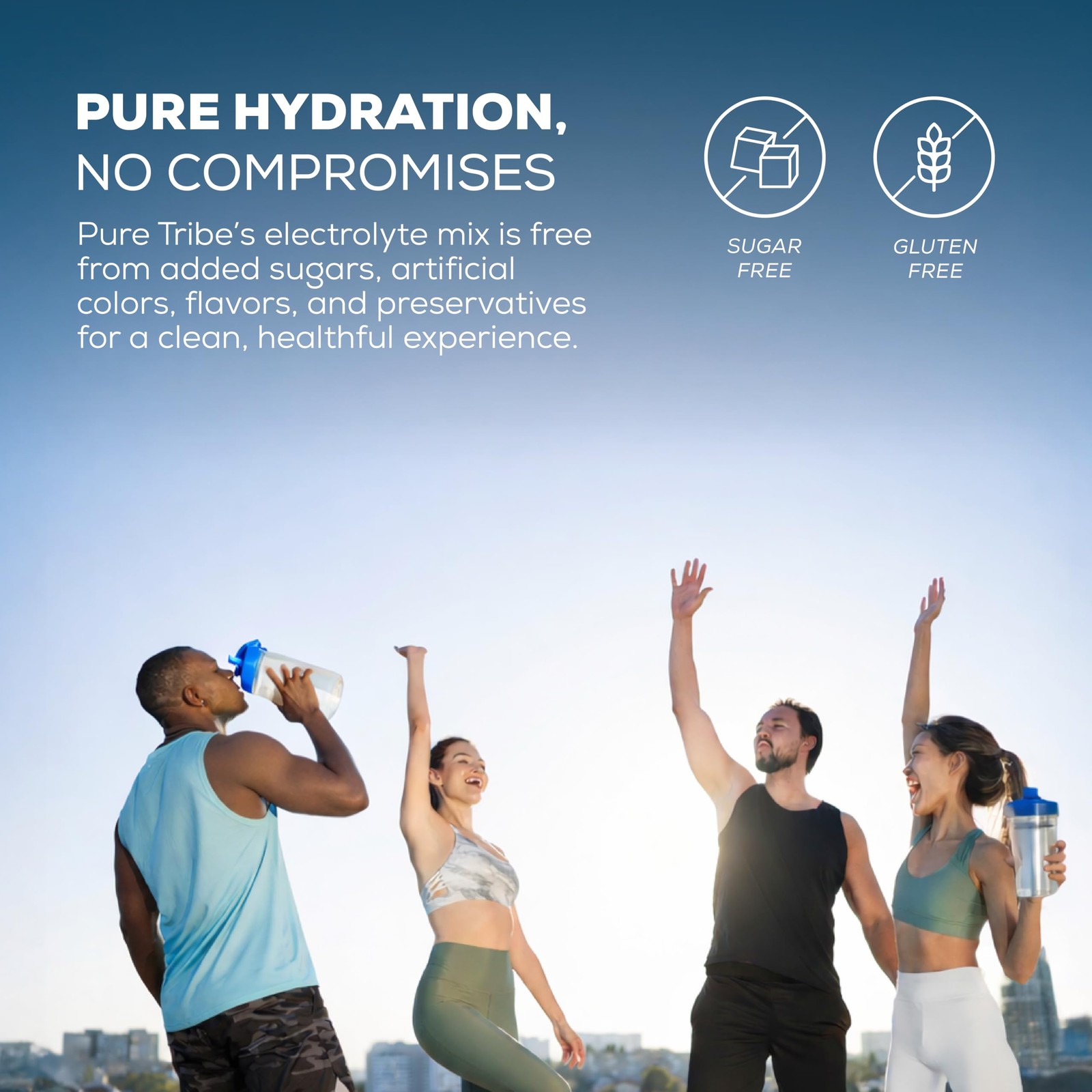 Pure Tribe Instant Hydration Electrolytes Powder Packets Magnesium Salt Zero