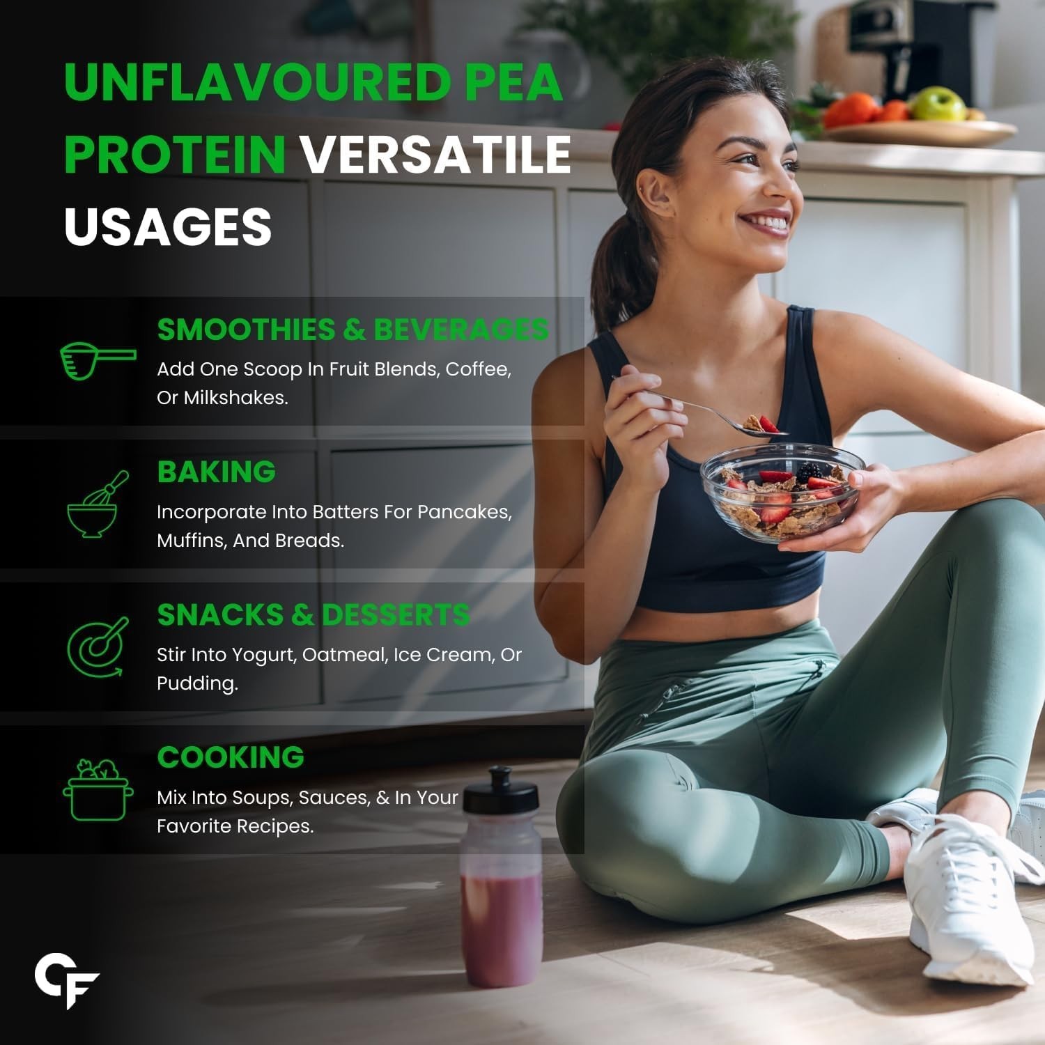 Carbamide Forte Pea Protein Powder Isolate 30Grams Per Serving 4.8G BCAA 500Gram