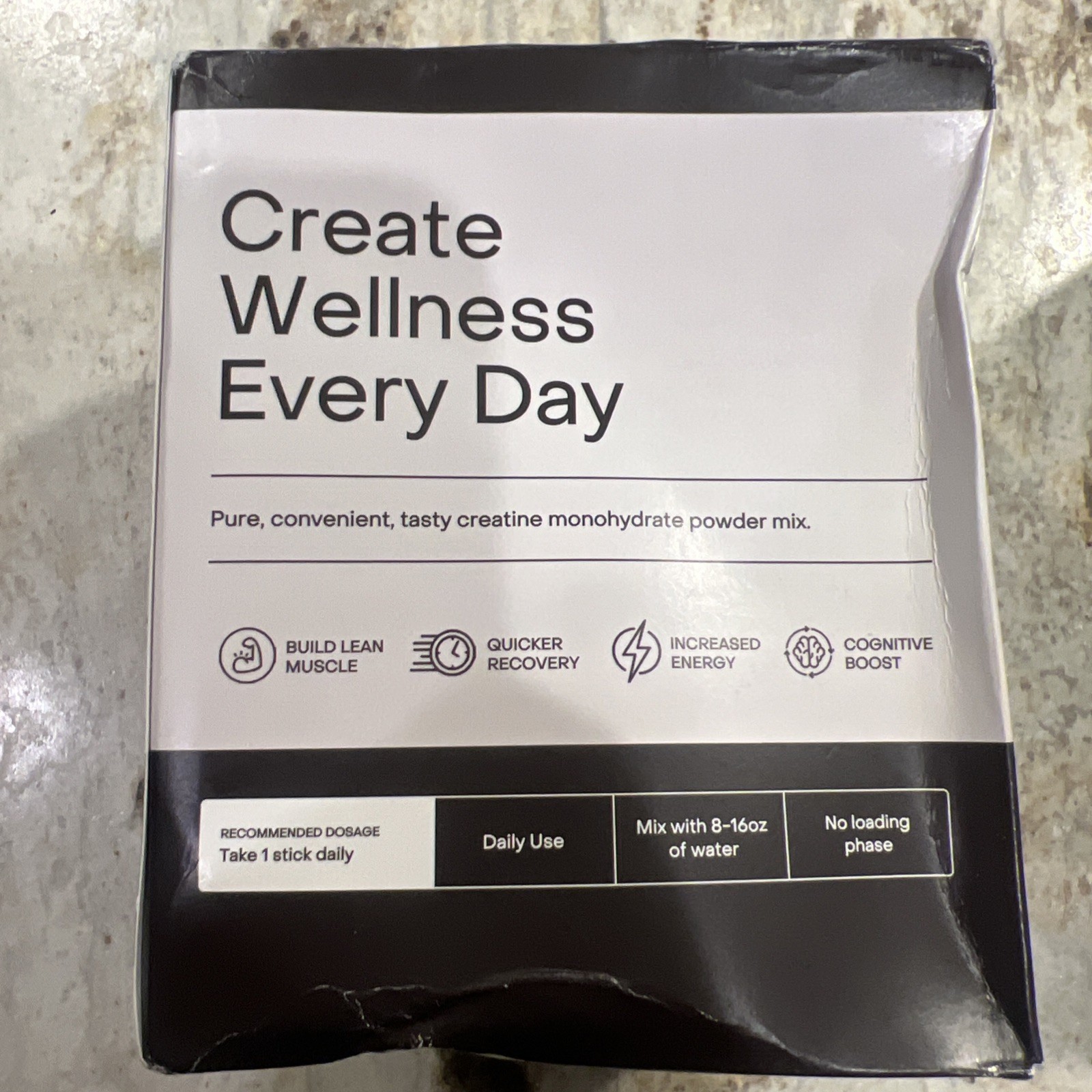 Create Creatine Monohydrate Powder Unflavored 30ct On-The-Go Stick Packs 08/2027