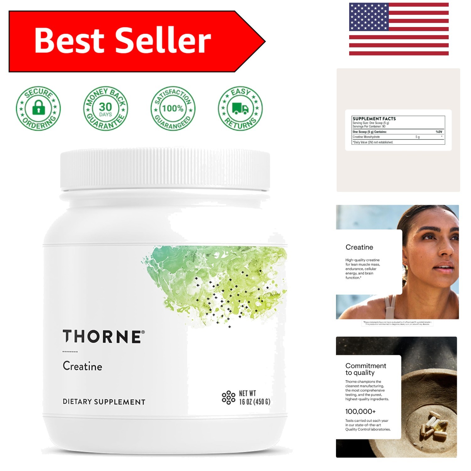NSF Certified Micronized Creatine Powder – 5g per Serving for Men & Women