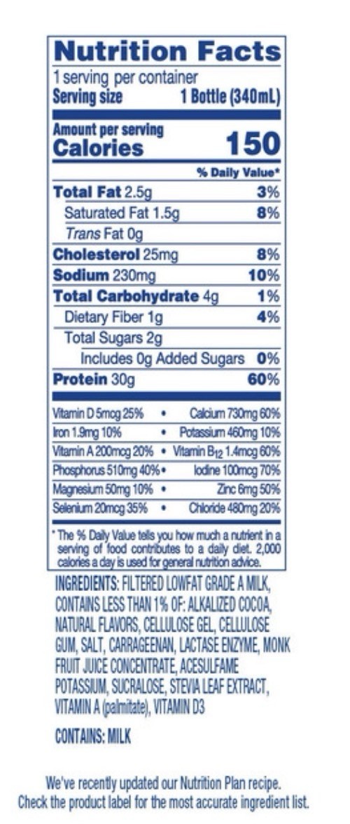 fairlife High Protein Chocolate Shake 18 PACK 30g Protein Low Sugar